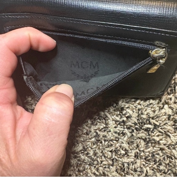 MCM Black Shoulder Bag & Matching Wallet Gold Hardware purse handbag luxury - Picture 11 of 16